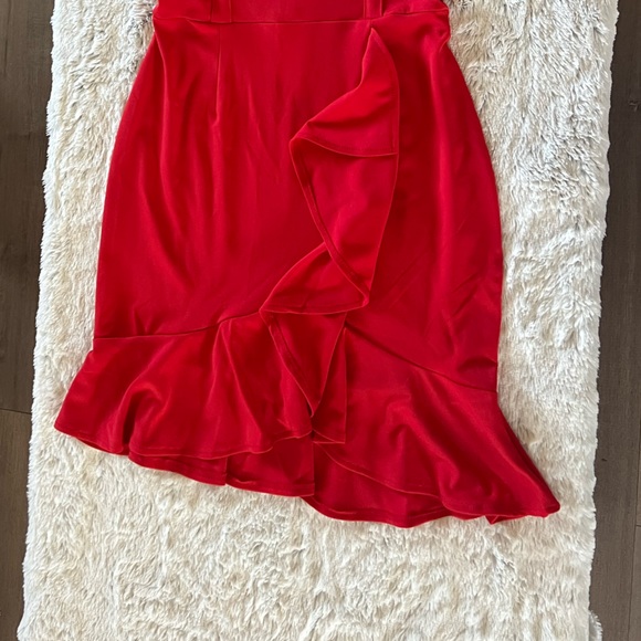 Short Red Strappy Dress Size L - Picture 4 of 8